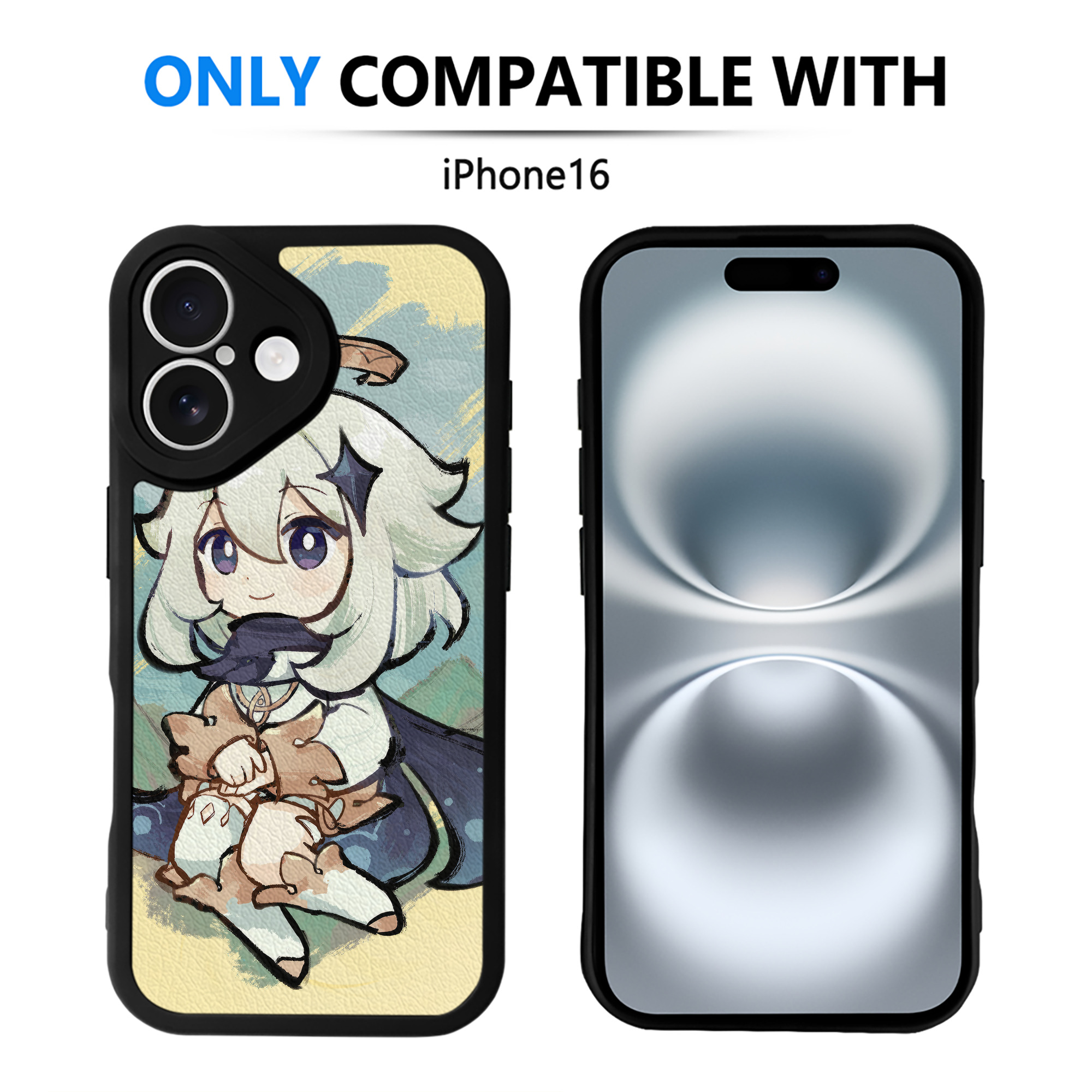 げんし神 genshin 【iPhone 16シリーズ対応】シリコンスマホケース（レザー調） 材質：シリコン